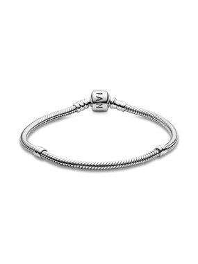Pandora Silver Snake Chain Bracelet with Logo Clasp 7.1 inches